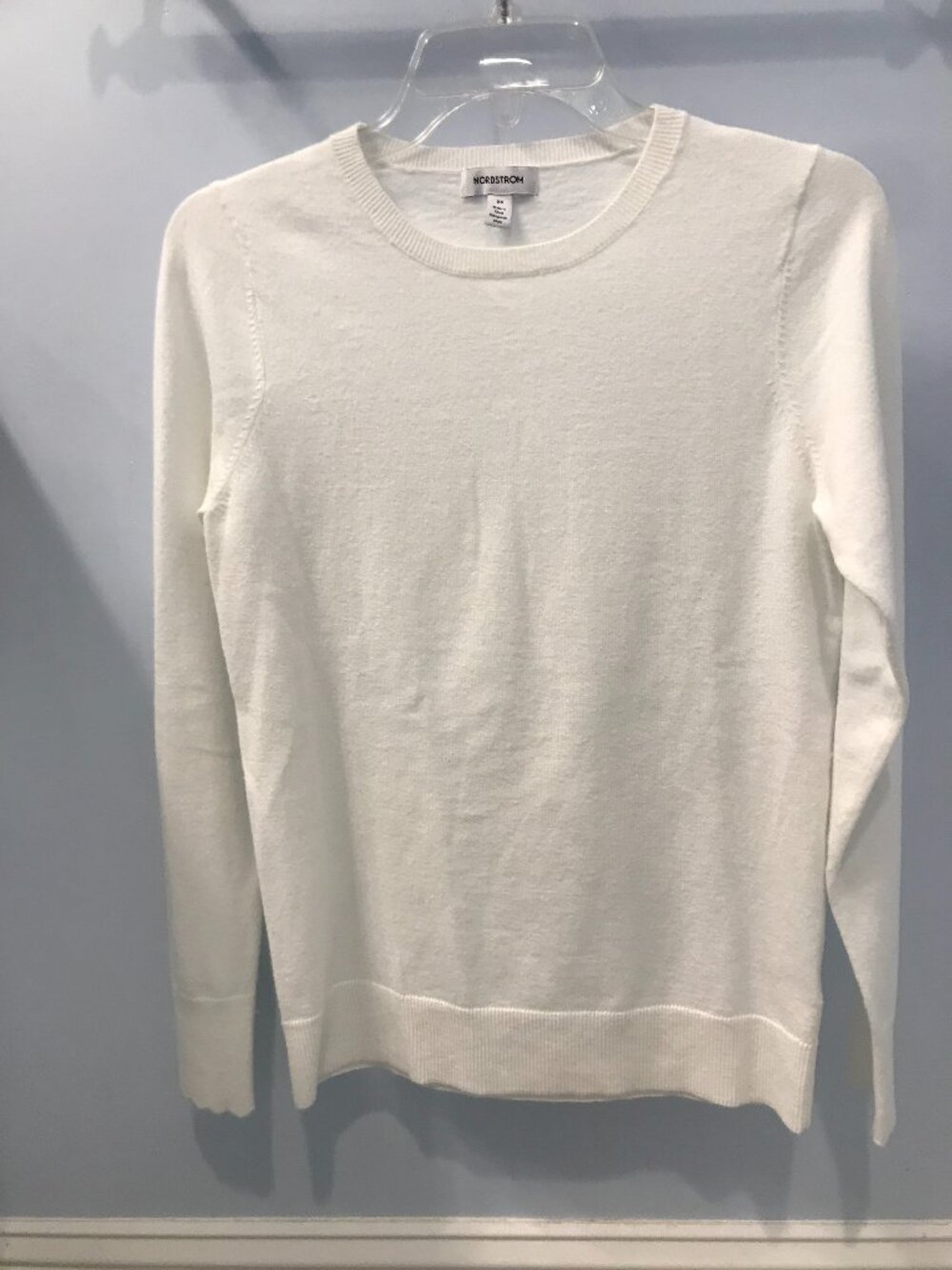 Nordstrom Long-Sleeved Crewneck Sweater Ivory Size XS